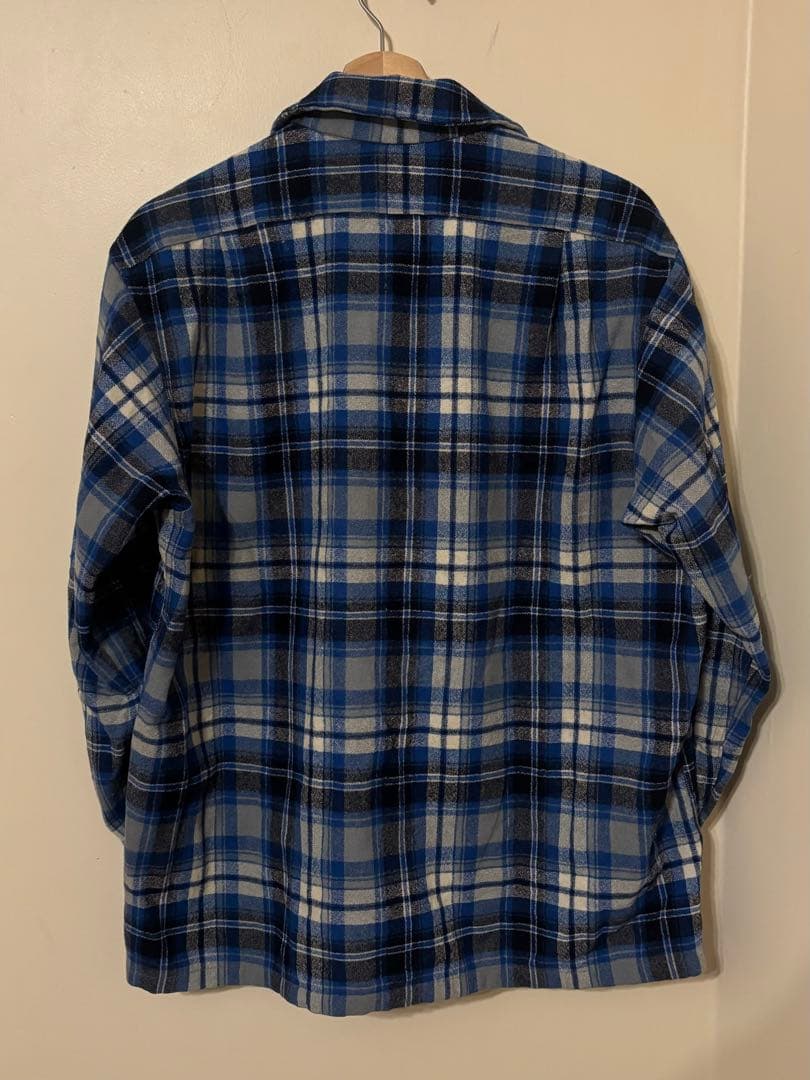 70s Pendleton ボードシャツ USA製　青×黒
