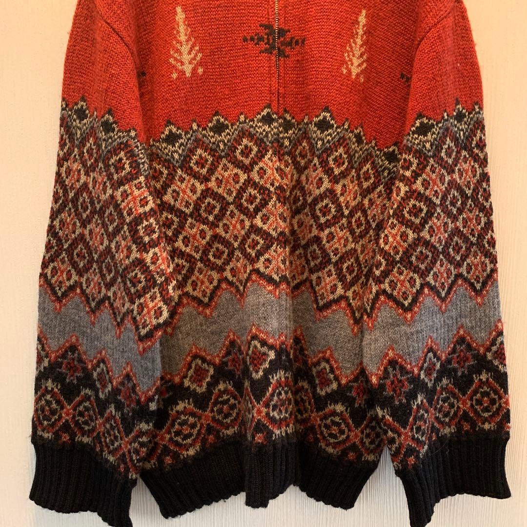 NICOLEニコル ノルディック　ジップアップ　セーター　Lサイズ