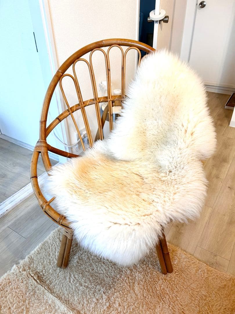 専用　ラタンファーチェア アイボリー