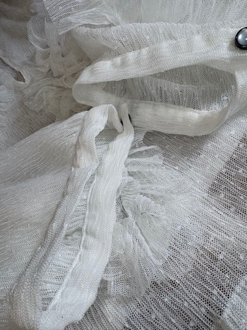 トップス Knuth Marf tulle design blouse /white