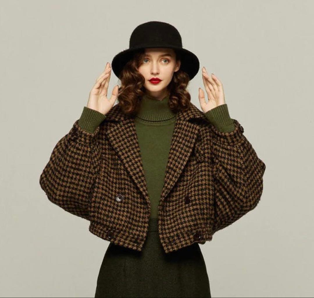 《チケットはすべて完売》2WAYダブルブレストデザインジャケットBROWN XS