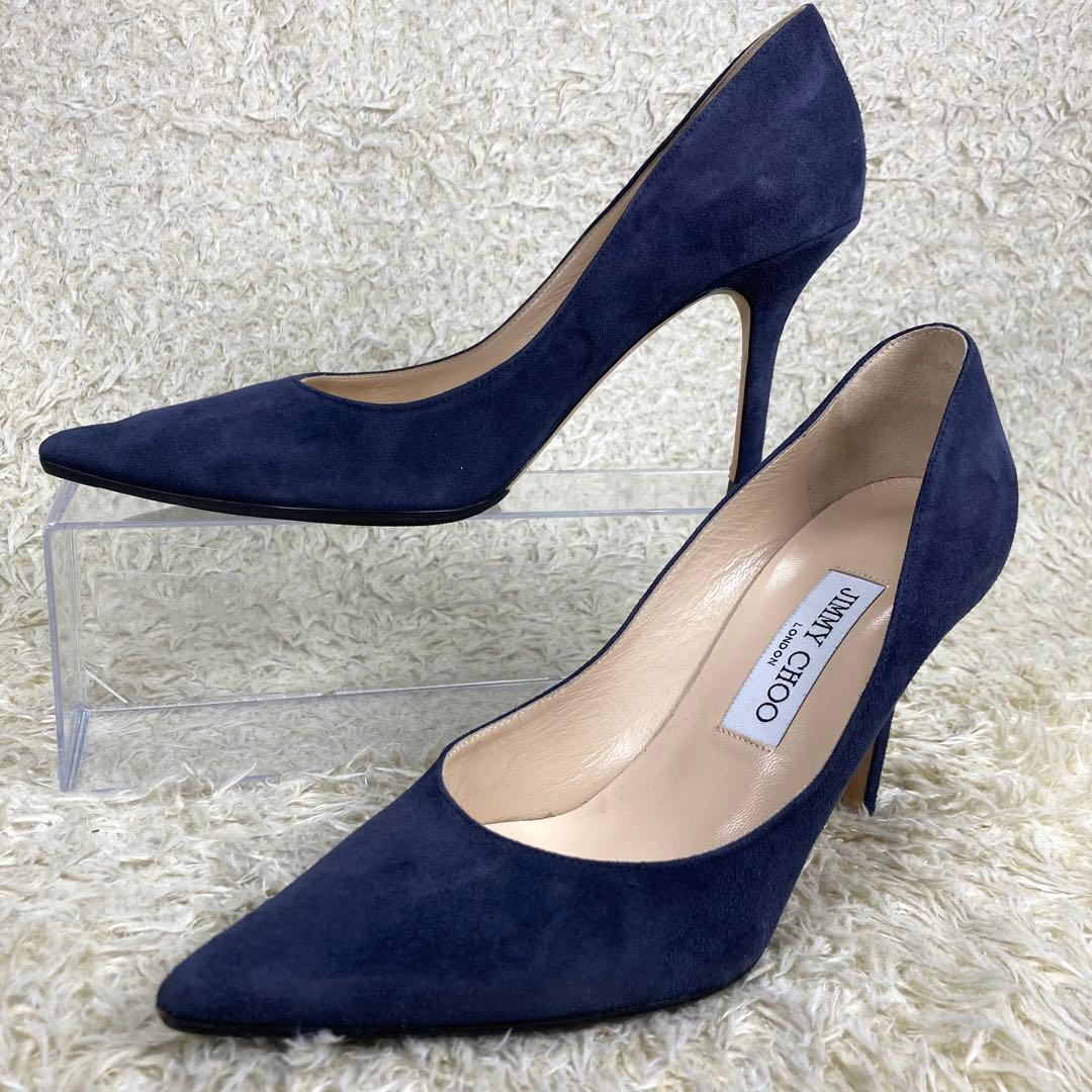 『未使用級』JIMMY CHOO パンプス スエード ヒール ポインテッドトゥ