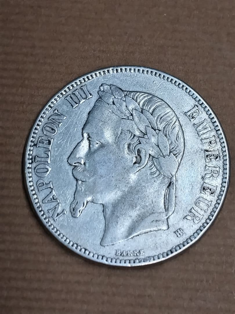 hab005 ナポレオン3世 1869年BB. 銀貨 5フラン