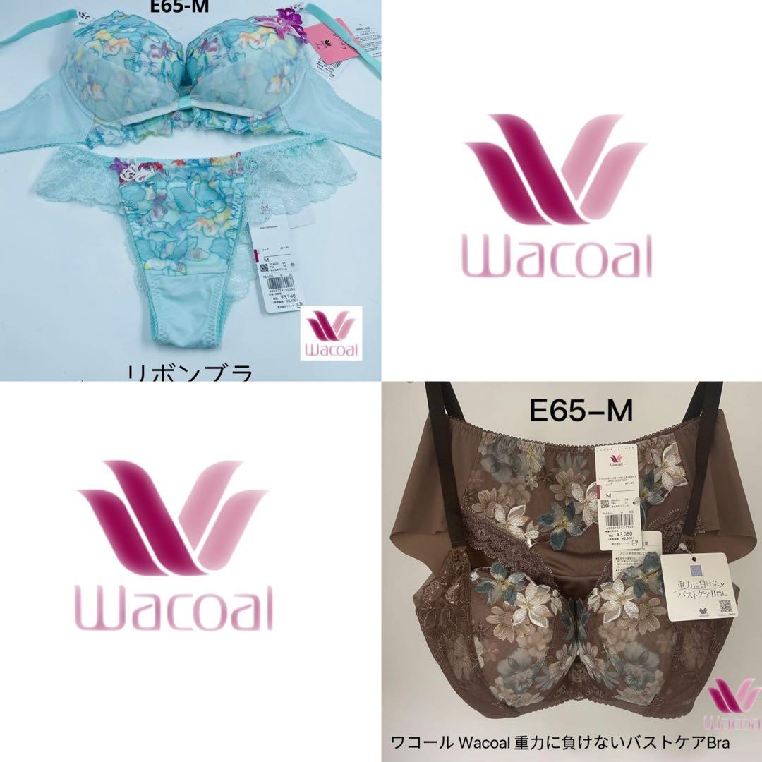 WACOAL《ルジェ》リボンブラ　ブラジャー&ソングセットE65-M大人気