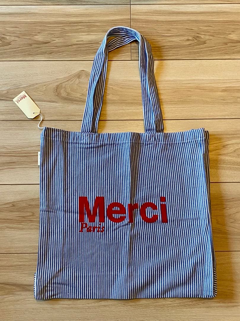 Merci ストライプエコバッグ