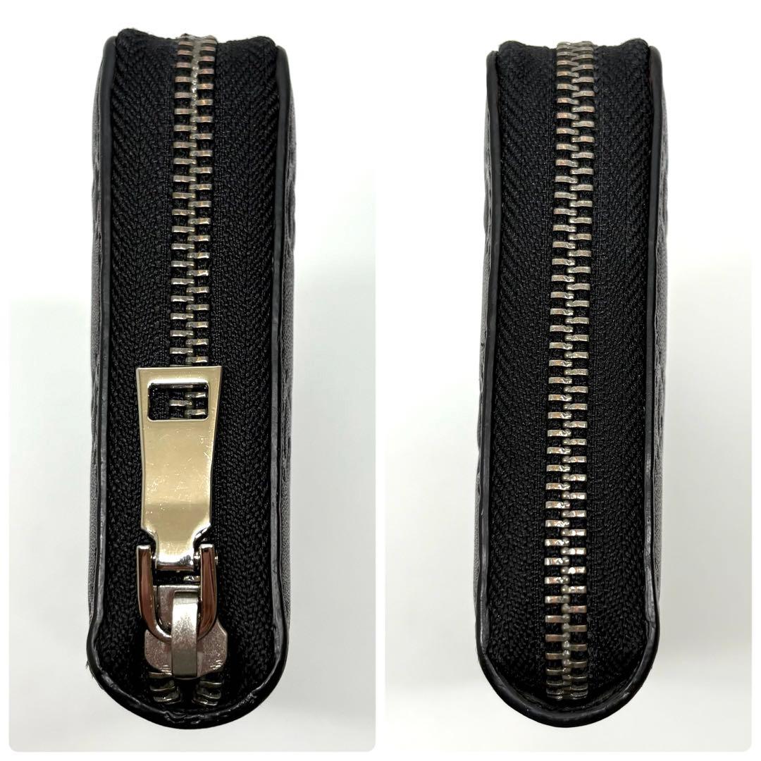 GUCCI グッチ　長財布　ラウンドファスナー　GG シマ　シェリーライン