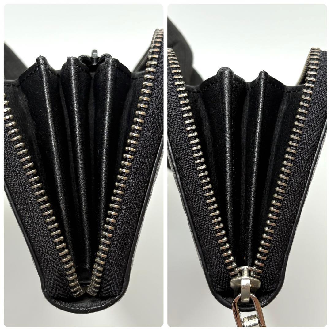 GUCCI グッチ　長財布　ラウンドファスナー　GG シマ　シェリーライン