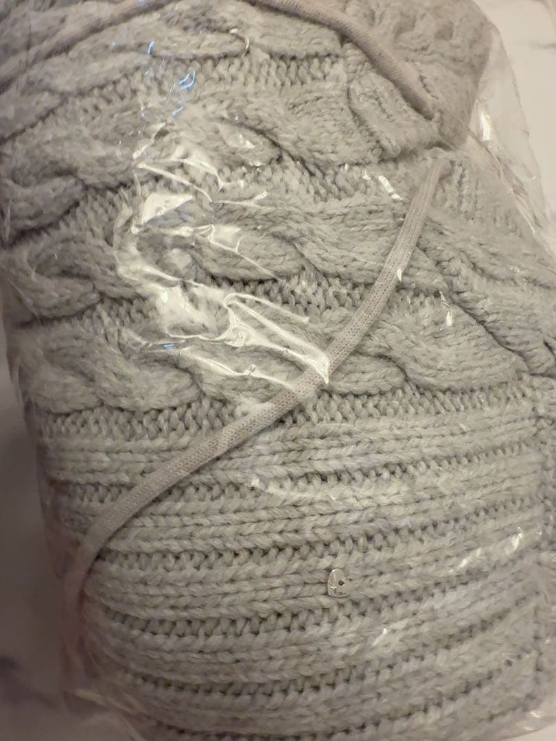 トップス andmary Yara cable knit set up gray