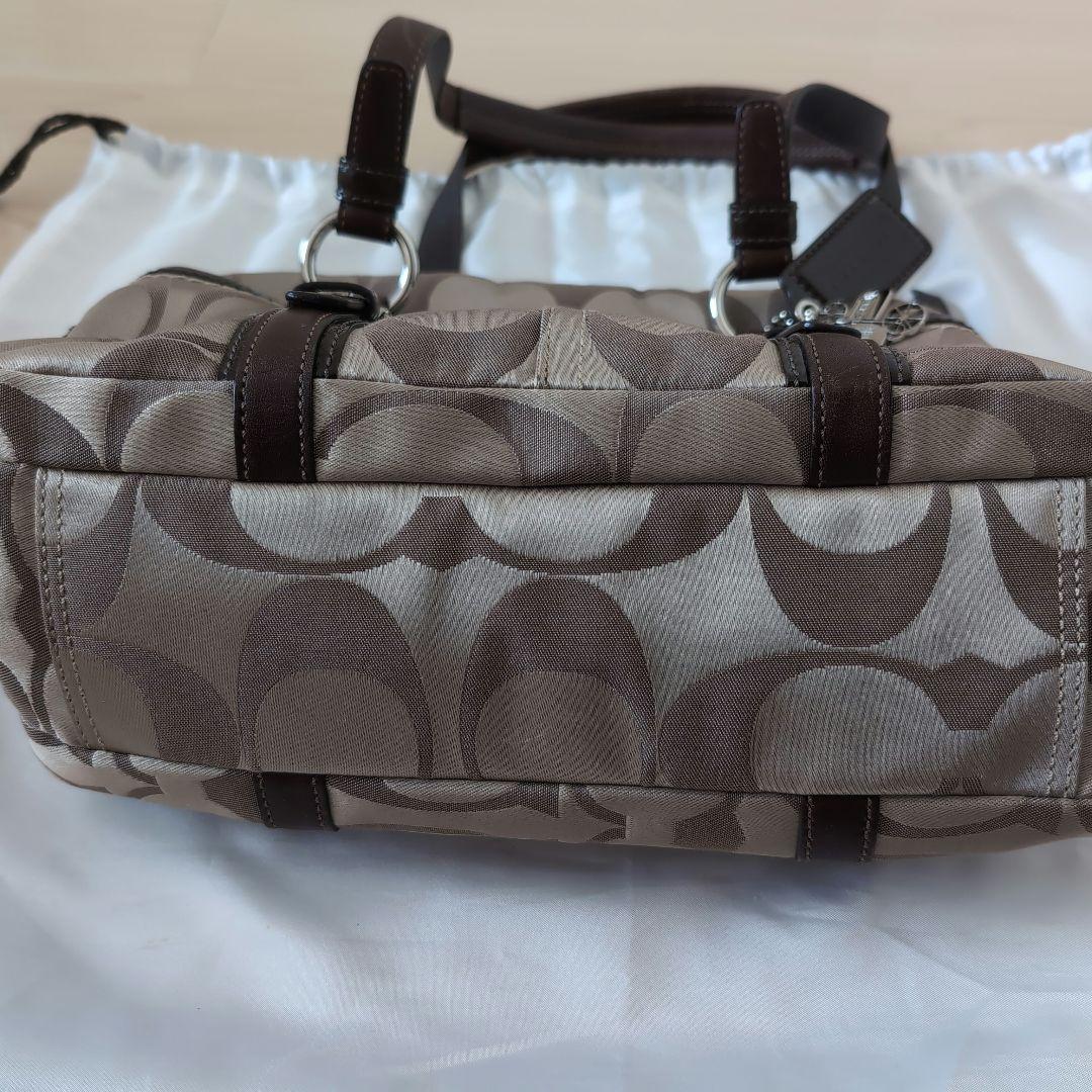 COACH ベージュ ブラウン バッグ