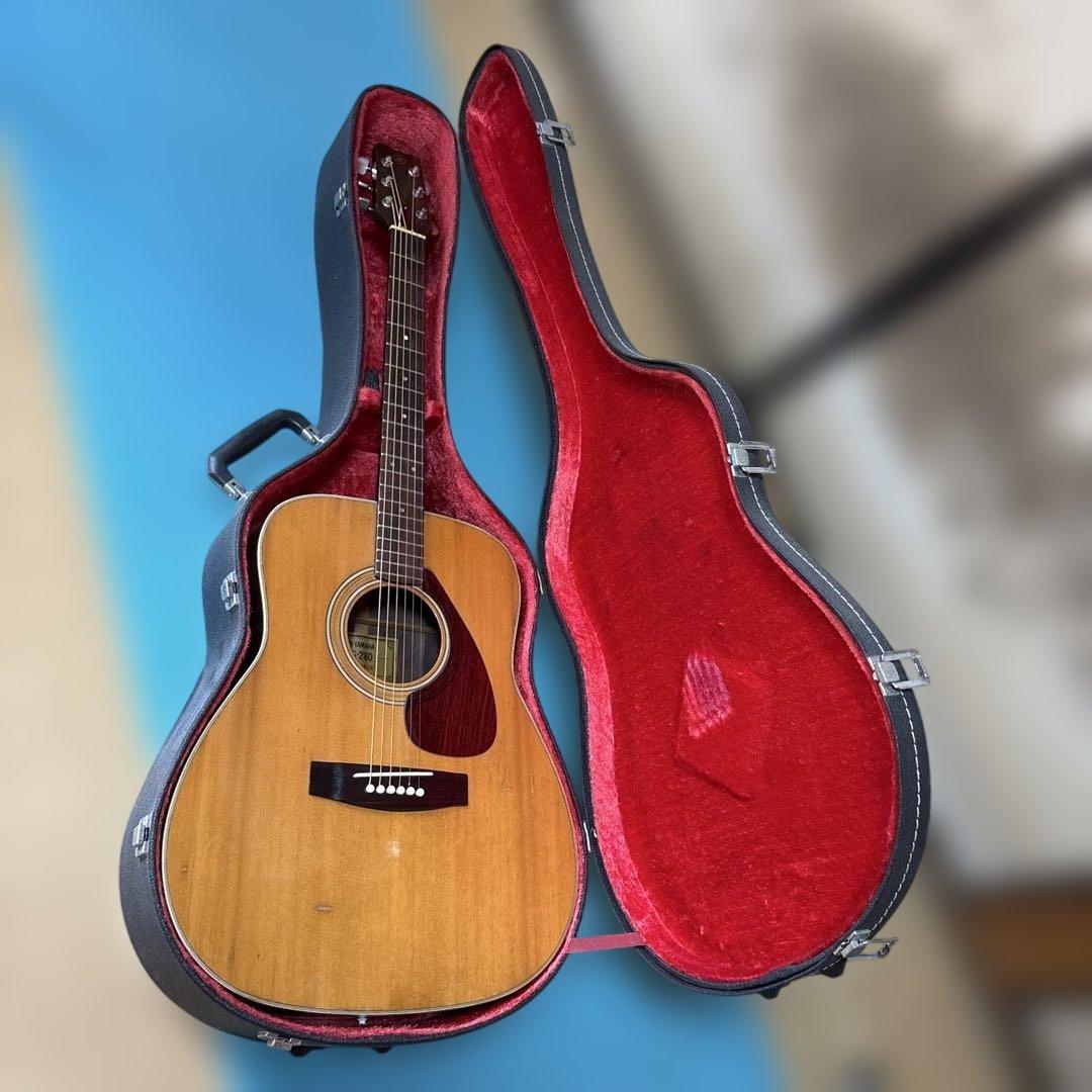 ジャパンビンテージ　YAMAHA FG280 グリーンラベル　ハードケース付き