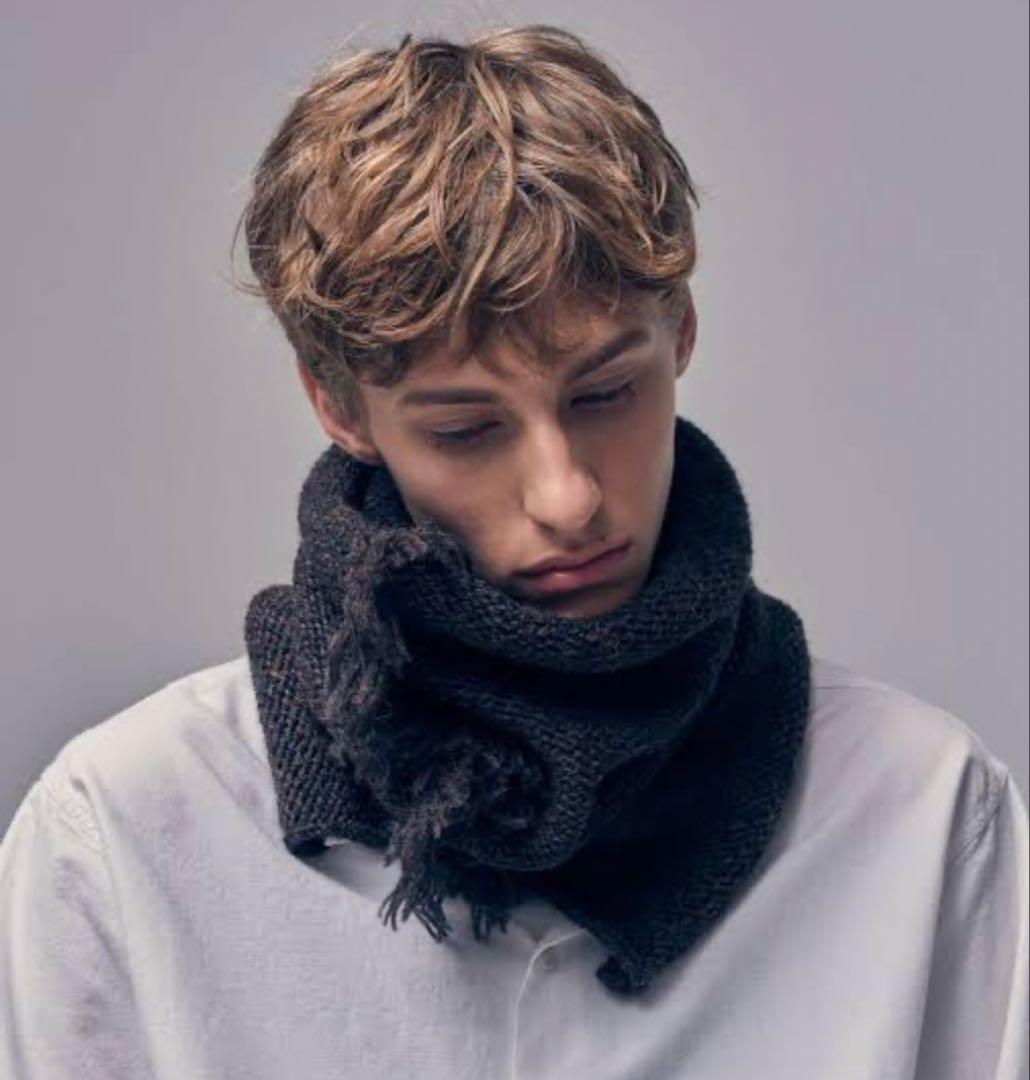 ahyat　ナヤット/マフラー/ウール/ブラック/スヌードマフラー