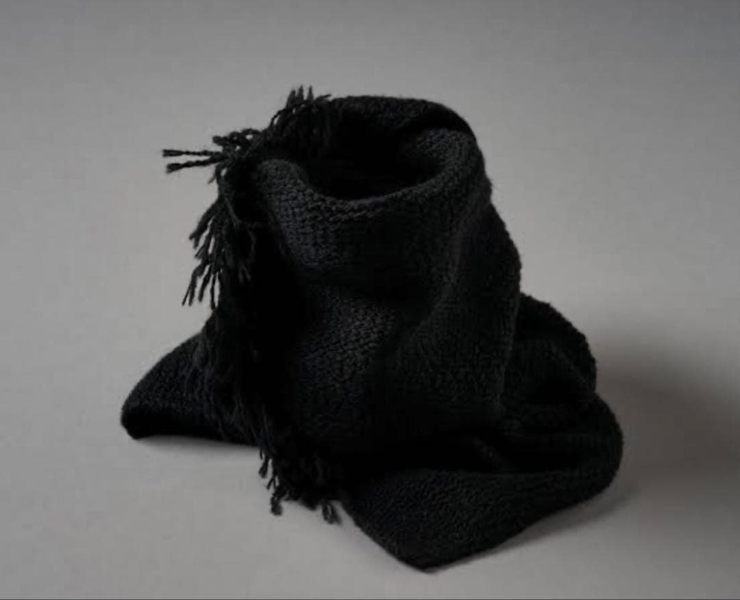 ahyat　ナヤット/マフラー/ウール/ブラック/スヌードマフラー