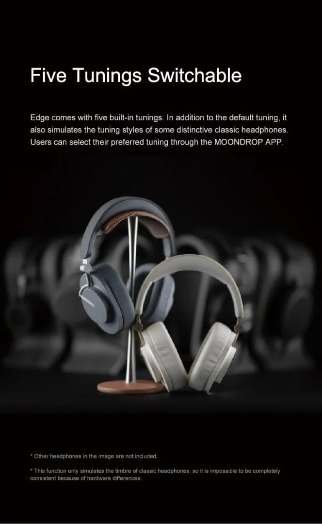 新品未開封　水月雨MOONDROP「Edge」 ワイヤレスヘッドホン 　ブラック
