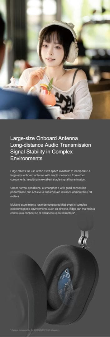新品未開封　水月雨MOONDROP「Edge」 ワイヤレスヘッドホン 　ブラック