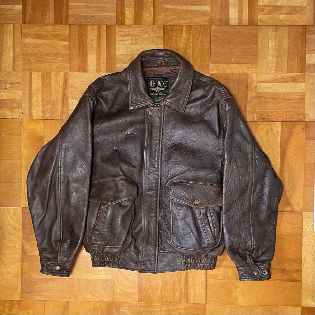 ジャケット・アウター 90s A-2 Leather Flight Jacket VINTAGE