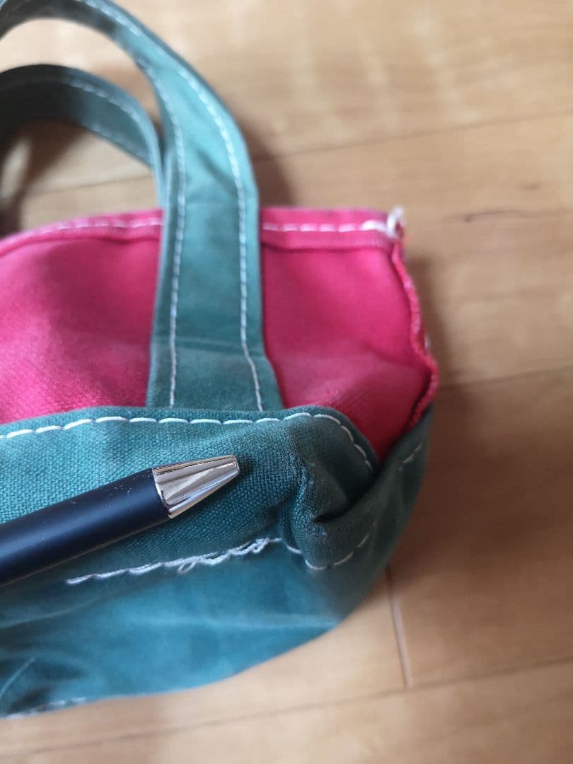 L.L.Beanトートバッグ 赤×緑 vintage