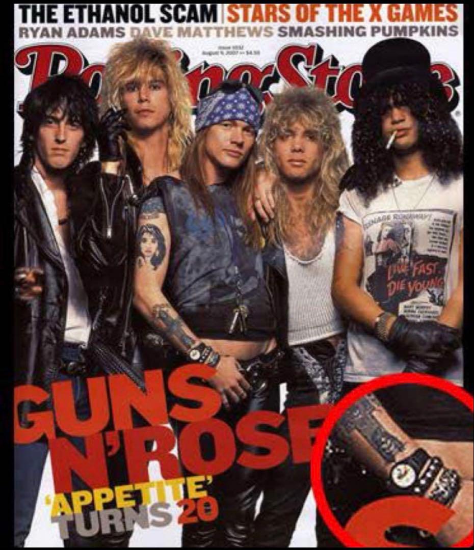 時計 vintage axl rose mickey watch guns