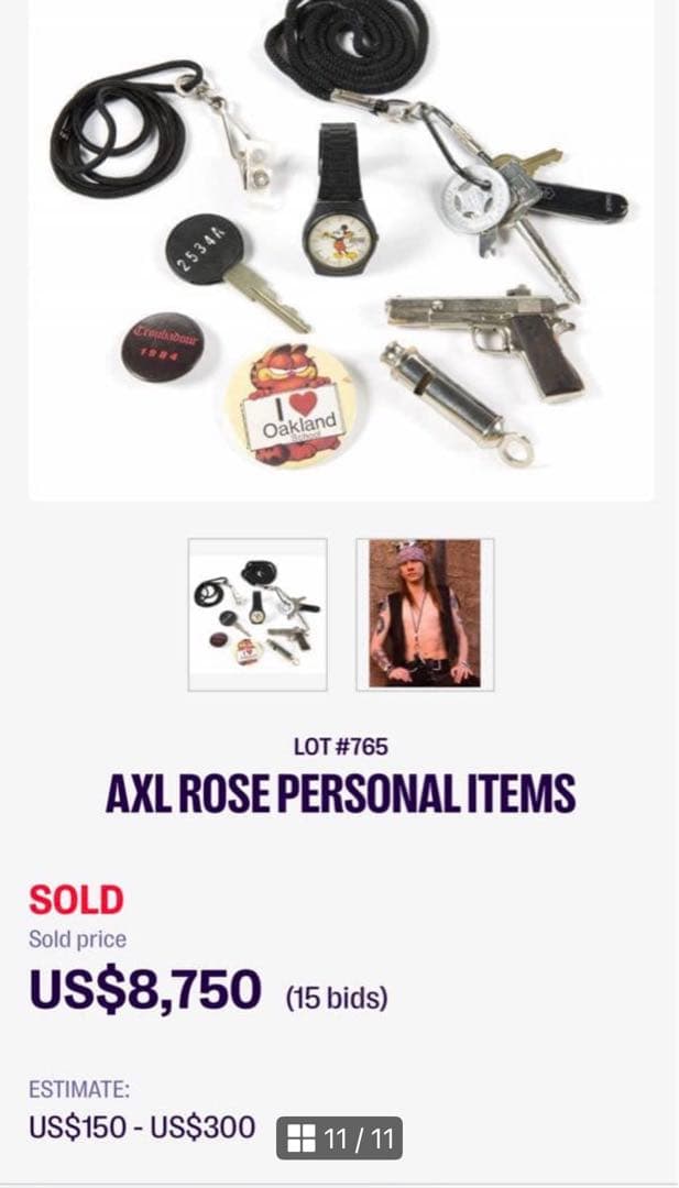 時計 vintage axl rose mickey watch guns