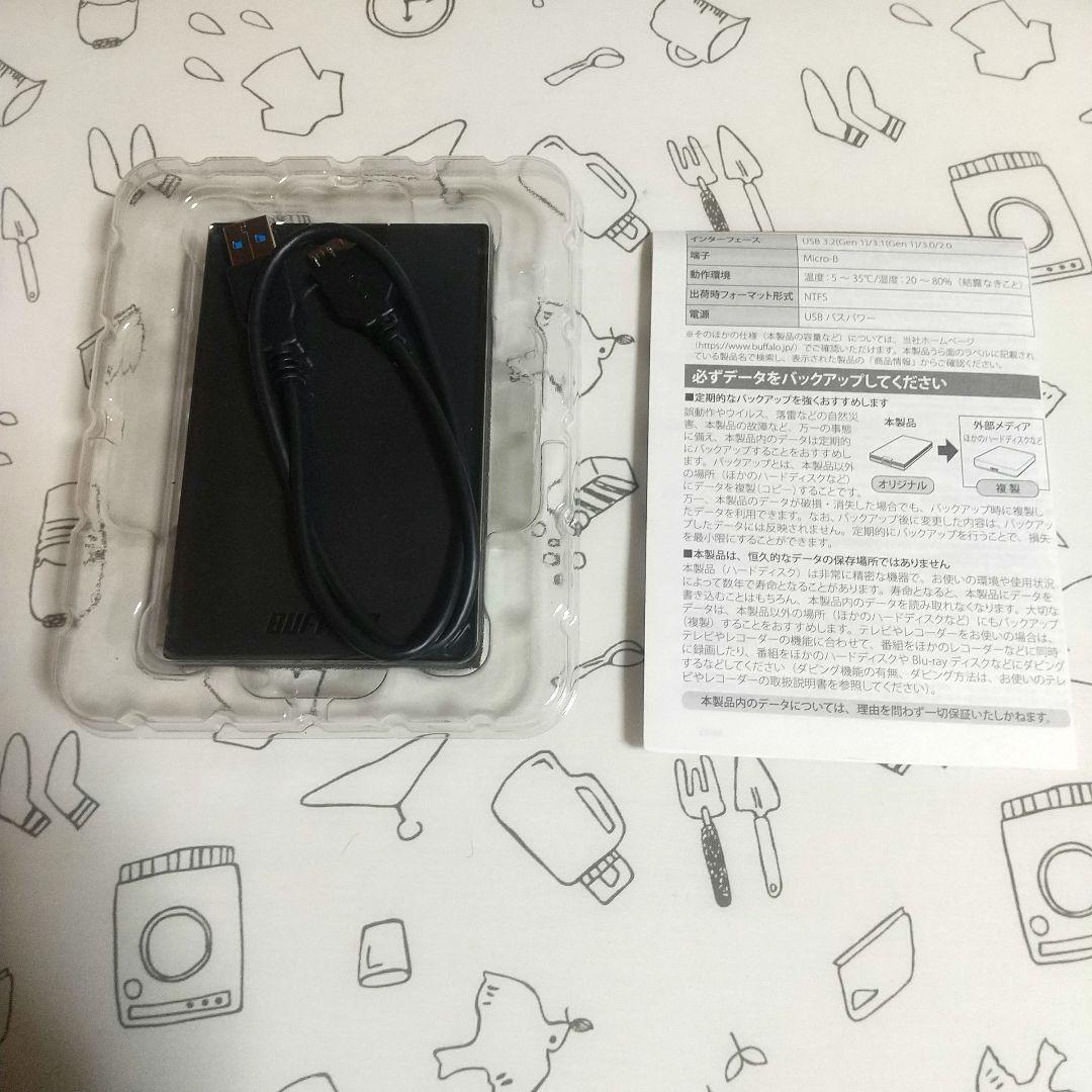 未使用 バッファロー ポータブルハードディスク 1TB