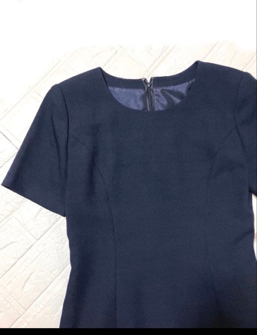 美品クレージュ　スーツ　ノーカラー　ワンピース　ジャケット　刺繍　セレモニー