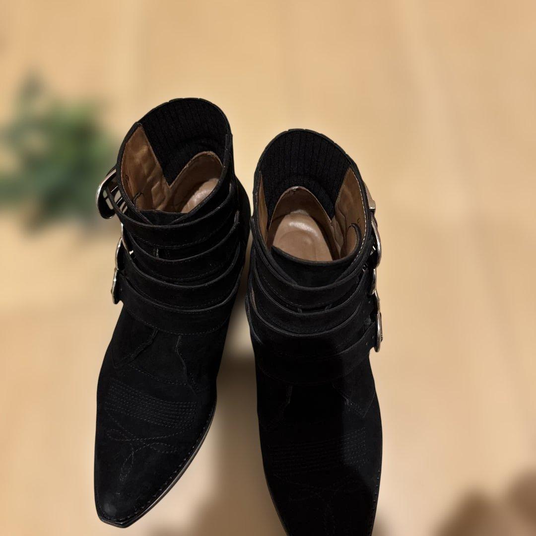 TOGA PULLA レディースショートブーツ Black Suede 38
