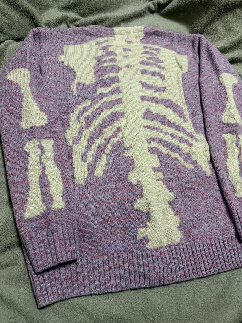 未使用 セーター カーディガン 骨格 スカル 日本スカジャン unisex 美品
