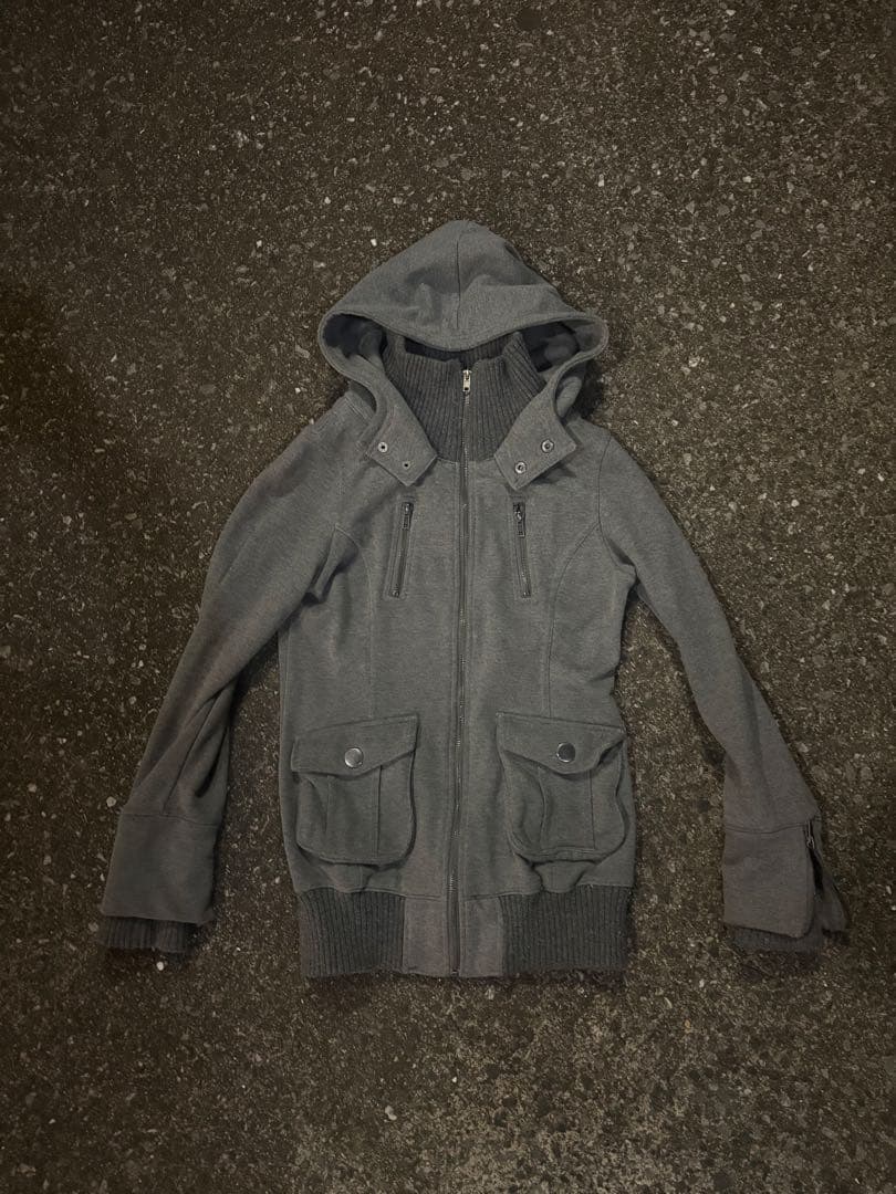 archive y2k グランジ 平成 グレー ギミック スウェットジャケット