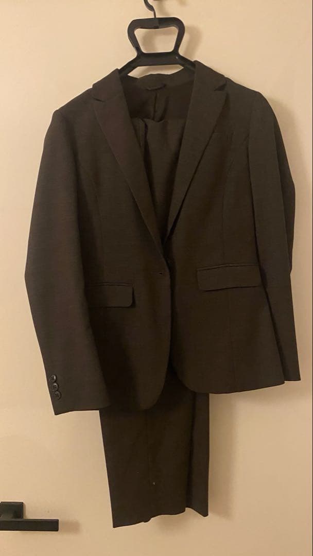 ダークブラウン パンツスーツ SUIT SELECT