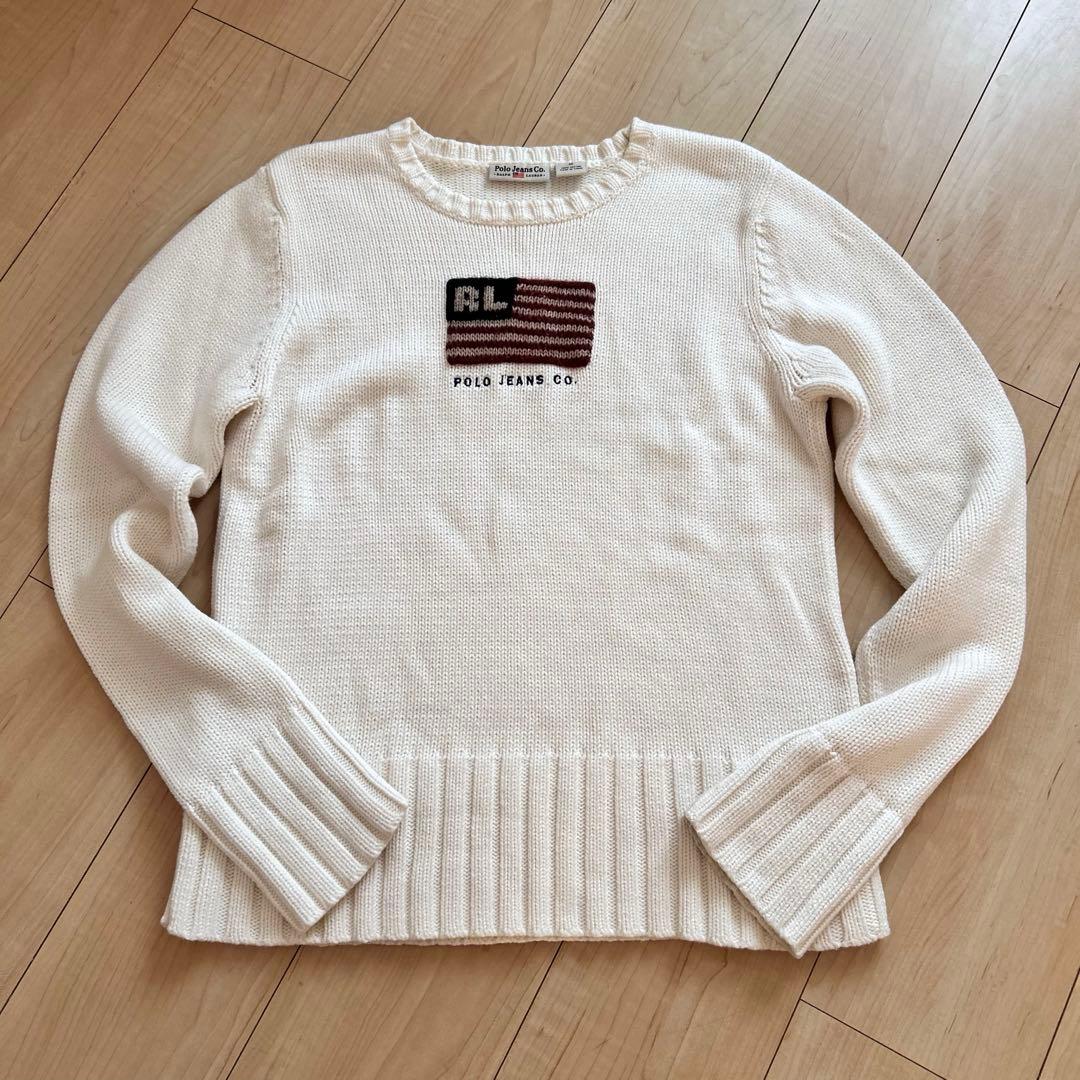 ラルフローレン　ポロジーンズ　星条旗　コットンセーター　アメリカンフラッグ