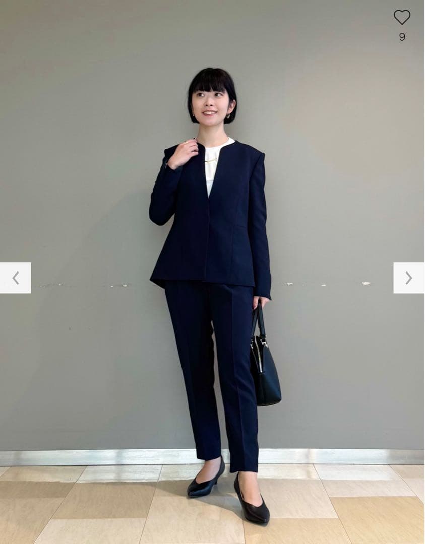 PLSTトリアセブレンドプレミアムジャケット上下セットネイビー