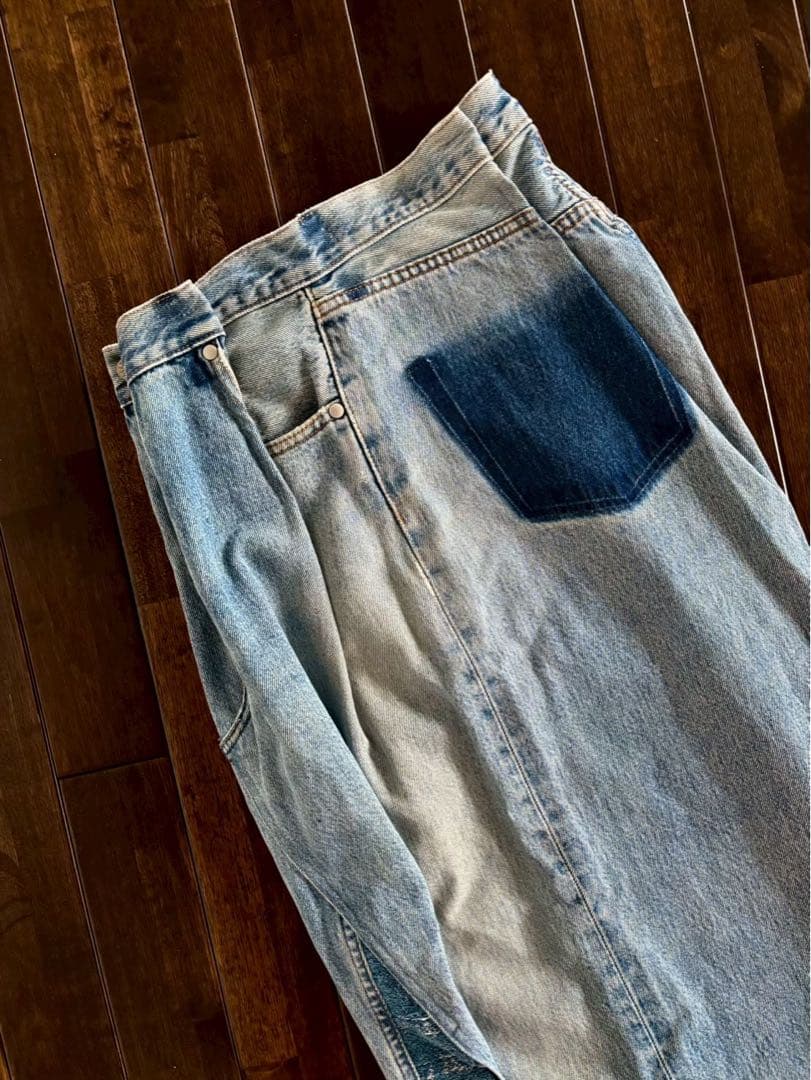 QUIITO キイト/25ss定価3.6万 リメイク デニムスカート 36 美品