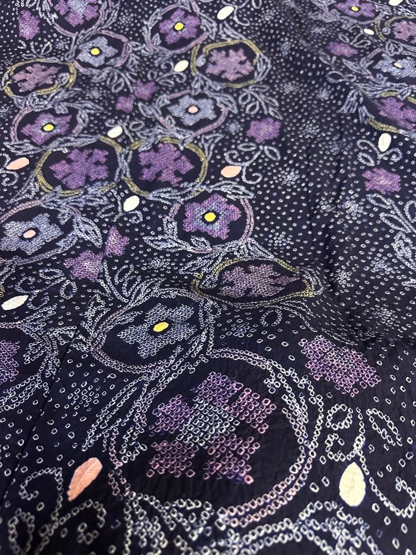 2点セット❣️新品美品✨トールサイズ✨有松鳴海絞り浴衣　藍染に紫