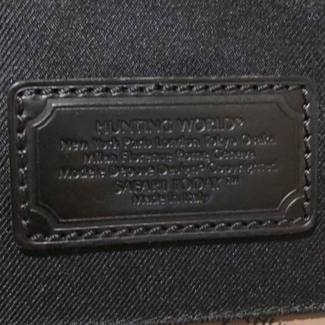 未使用☆ハンティングワールド ショルダーバッグ メッセンジャーバッグ ブラック