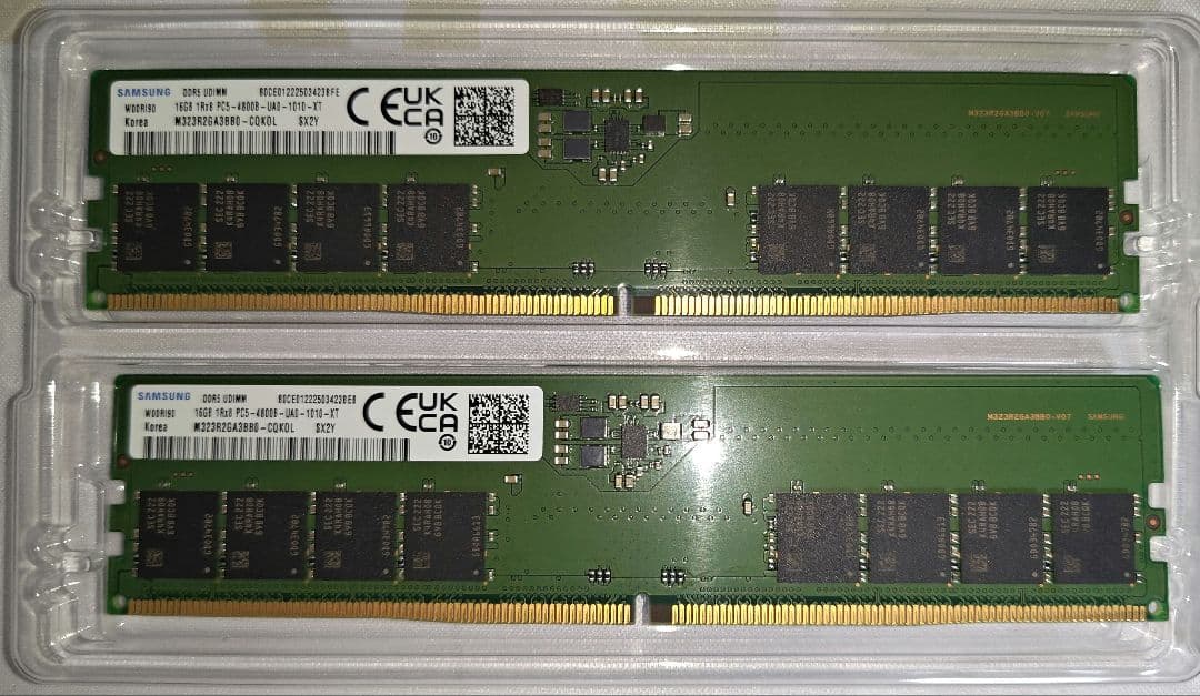 SAMSUNG DDR5-4800 32GB (16GBx2) メモリ