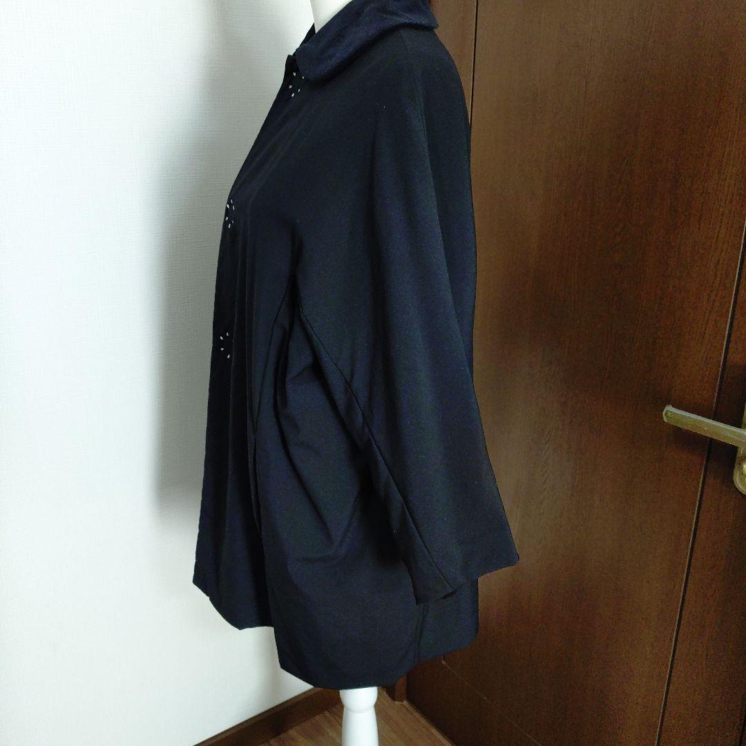 【美品】コムデギャルソン　コート　ビッグスナップボタン　ブラック