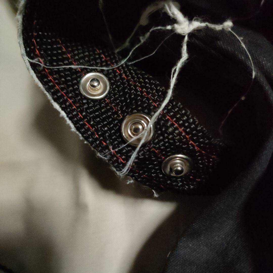 h.NAOTO ダメージベルト付き 黒 ハーフ パンツ 拘束 紐