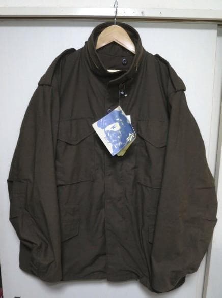 未使用品 USA製 ALPHA M-65 ブラウン L フィールドジャケット