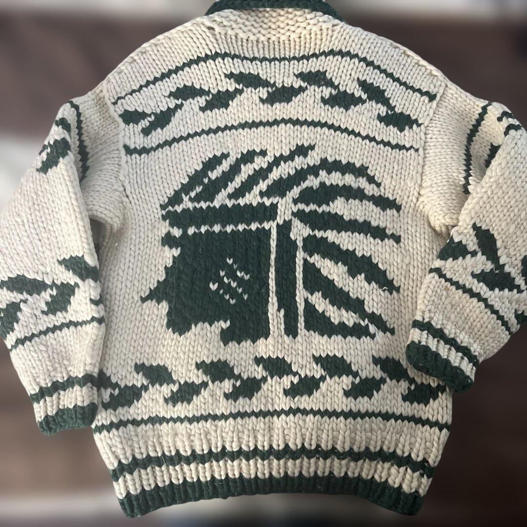 【古着】FAB ニット　カウチン　アイボリー