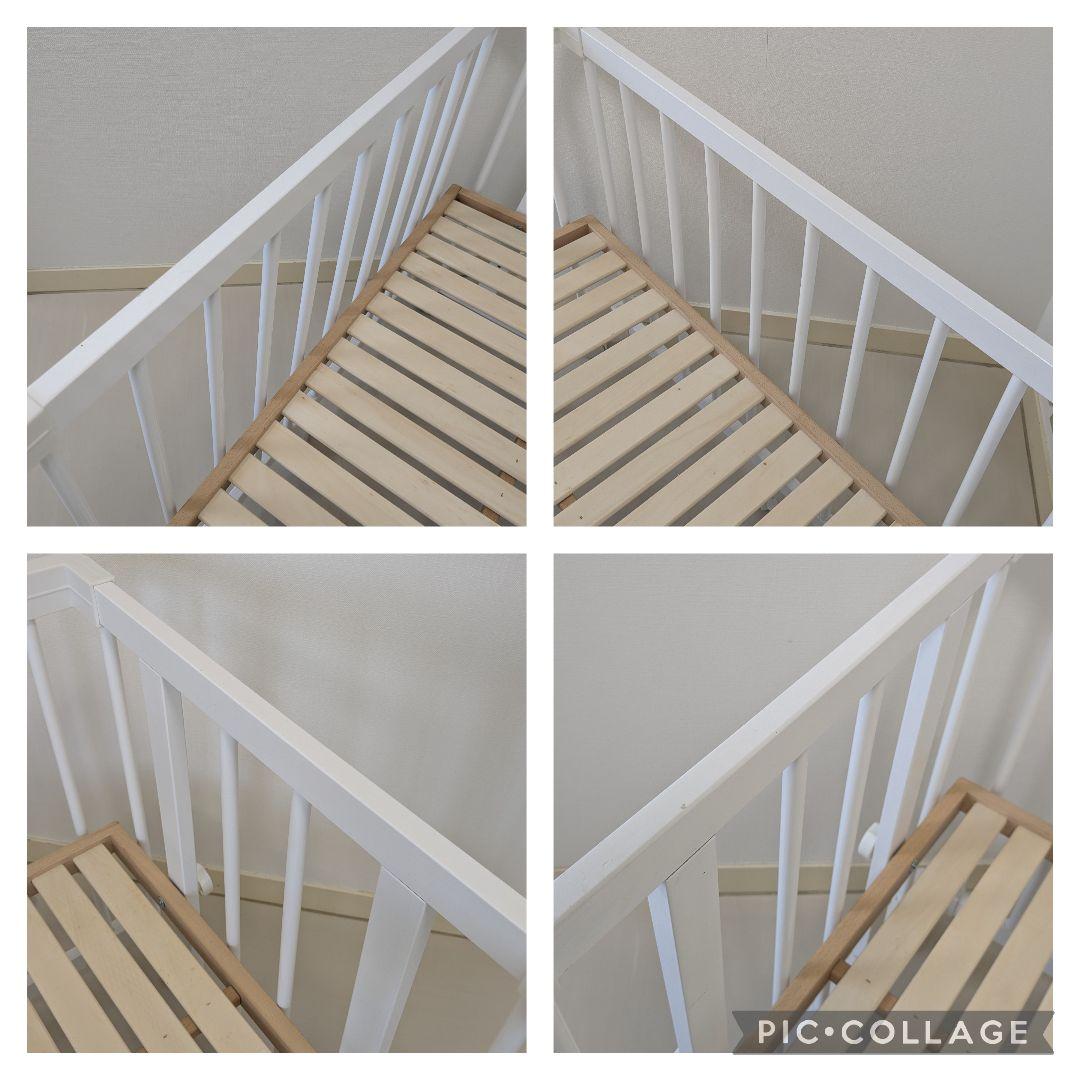 ファルスカ　ミニジョイントベッドNEO　ホワイト　天然木使用