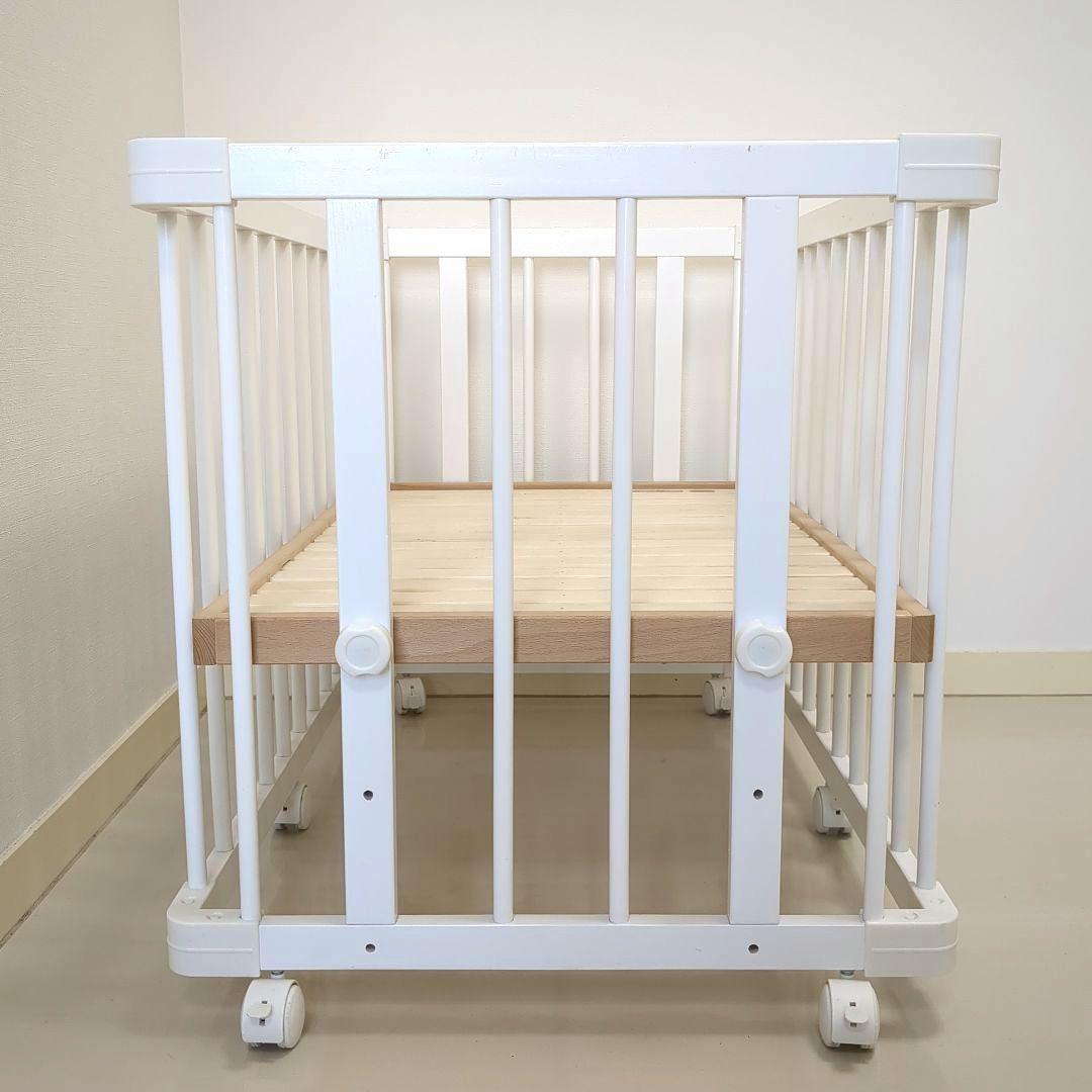 ファルスカ　ミニジョイントベッドNEO　ホワイト　天然木使用