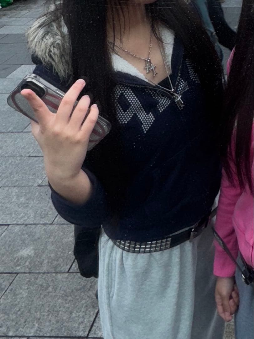 トップス GAP fur zip hoodie Y2K