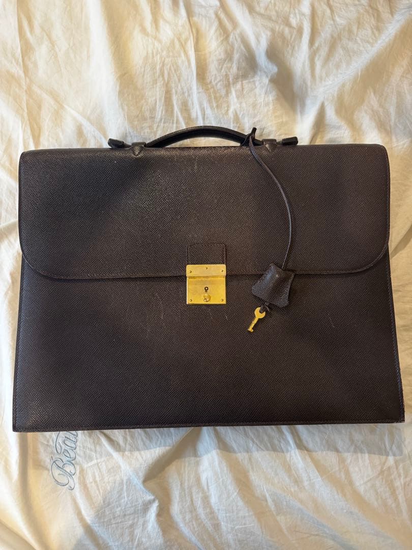 CELLERINI チェレリーニ　レザー ブリーフケース ブラウン