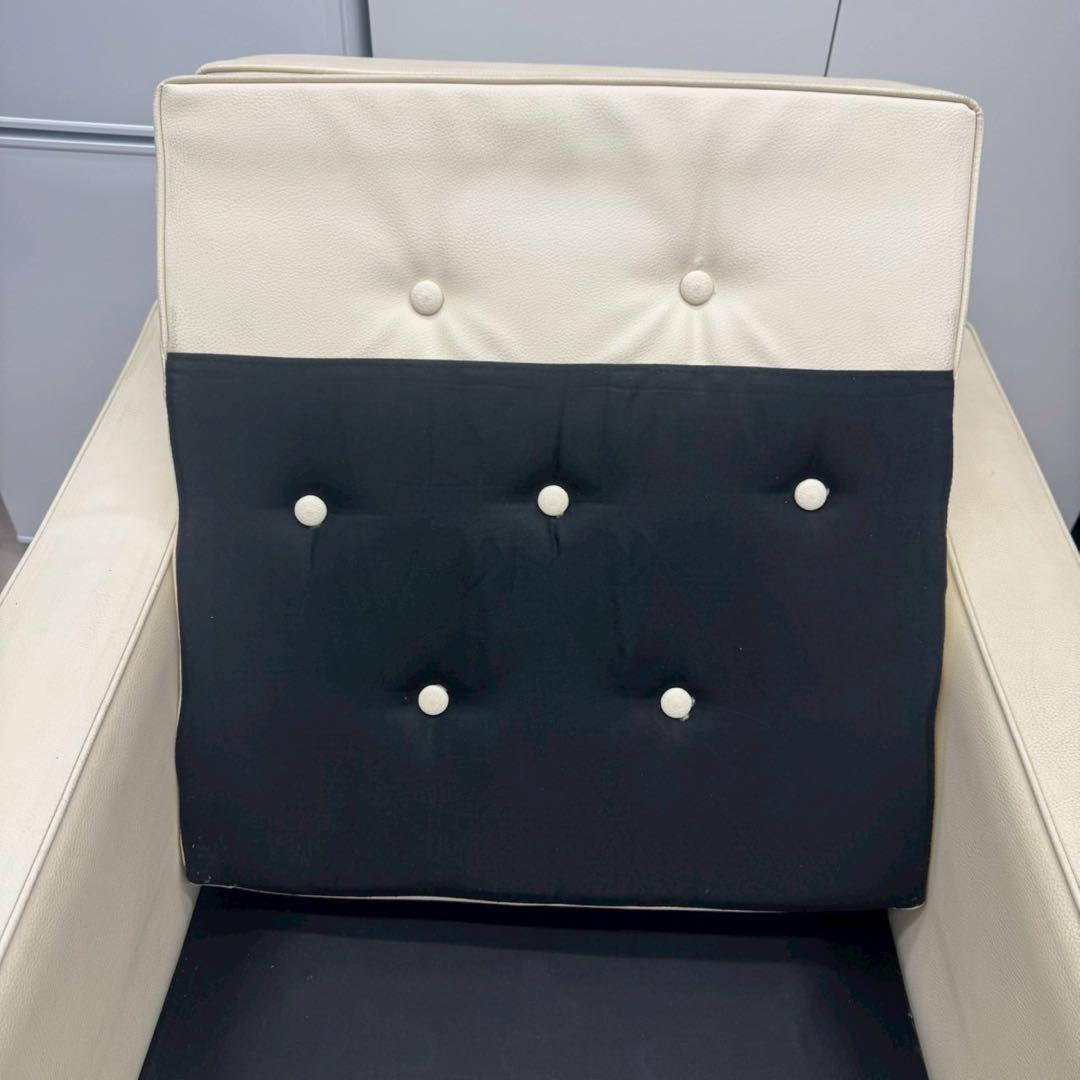 カリモク60 ロビーチェア 1シーター スタンダードアイボリー ソファ　美品