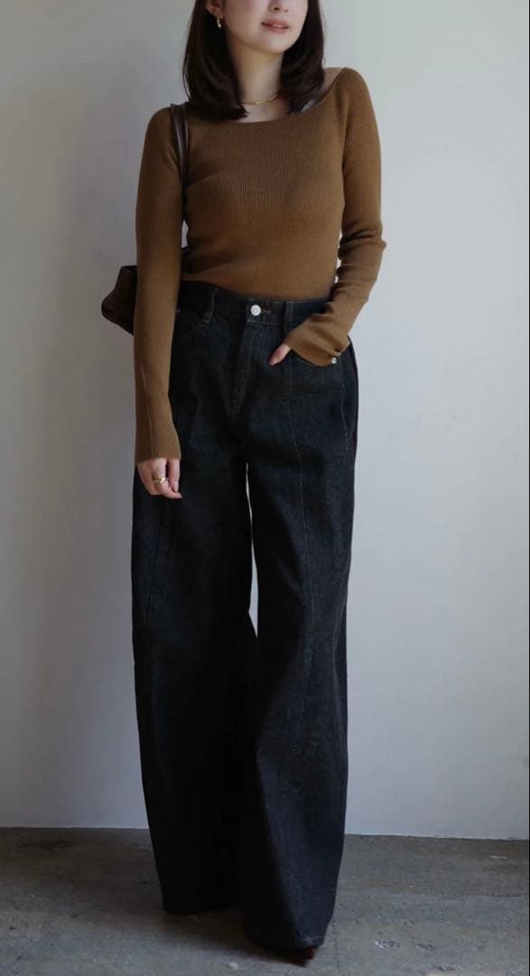 anuans サイドタックカジュアルワイドデニム※限定値下げ中※