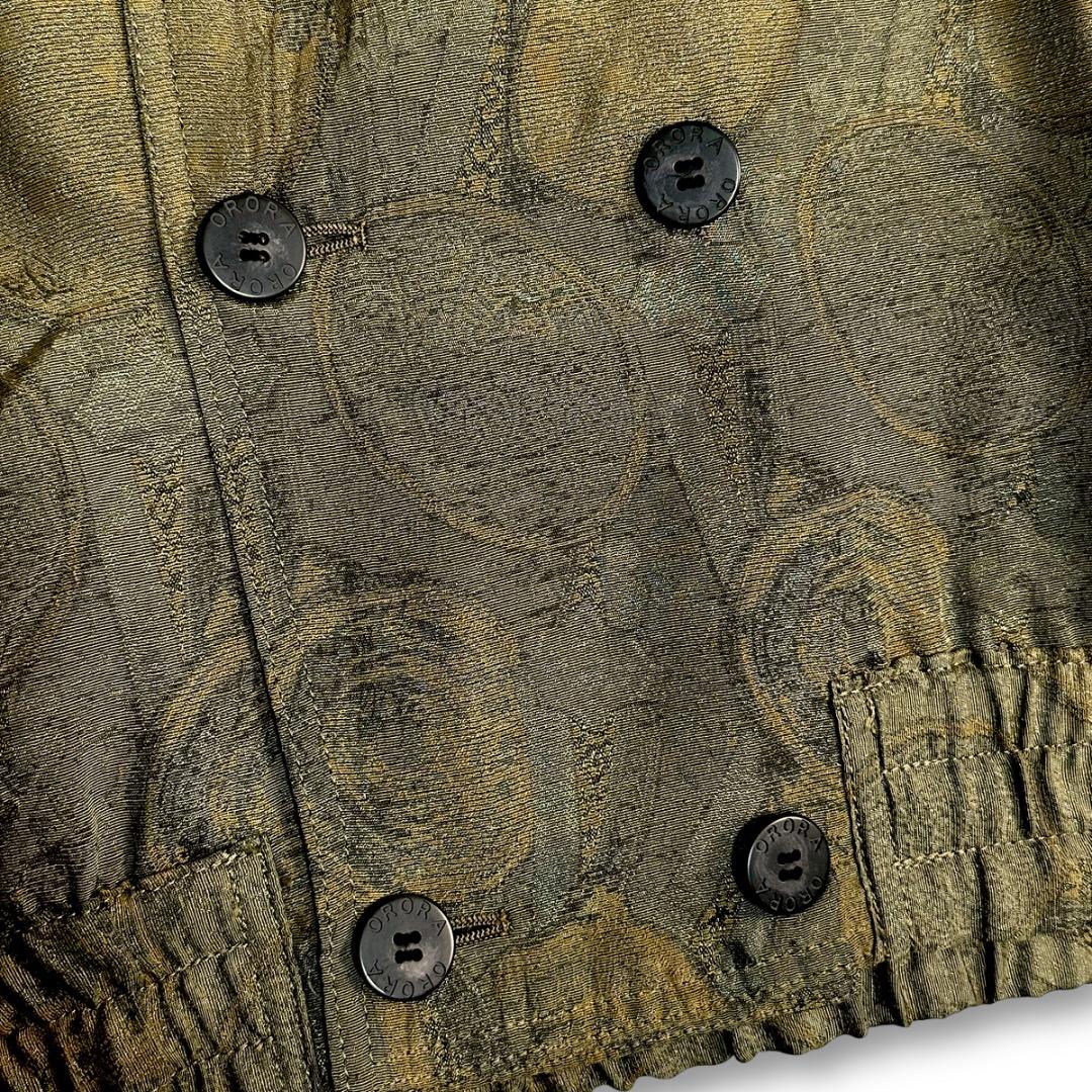 希少【VINTAGE】80s 90s 総柄 ジャガードデザイン ダブルジャケット