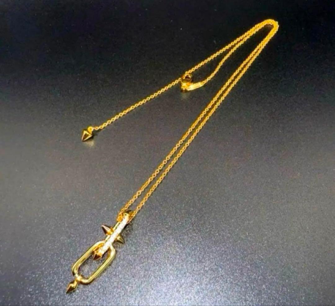 タイタンスパイク　ネックレス　登坂広臣着用モデル　イエローゴールド