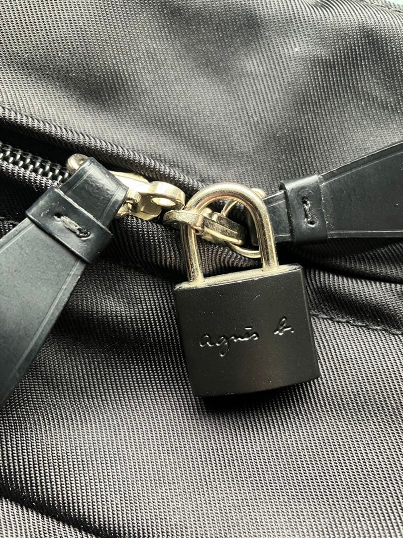 アニエス・ベー　2WAY ボストン　ショルダーバッグ　ブラック