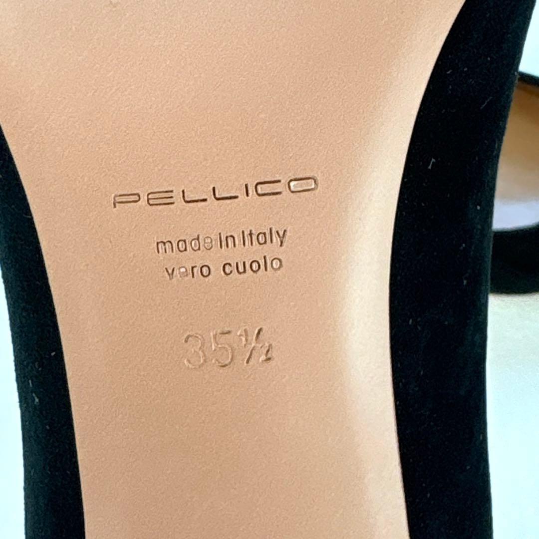 極美品✨PELLICO ANIMA 80 スエードパンプス 黒 35 1/2