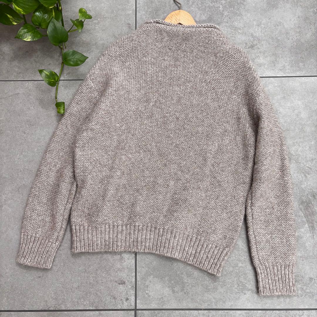 1回着用 MORABITO ニットセーター　アルパカ40% 銀ラメハイネック M