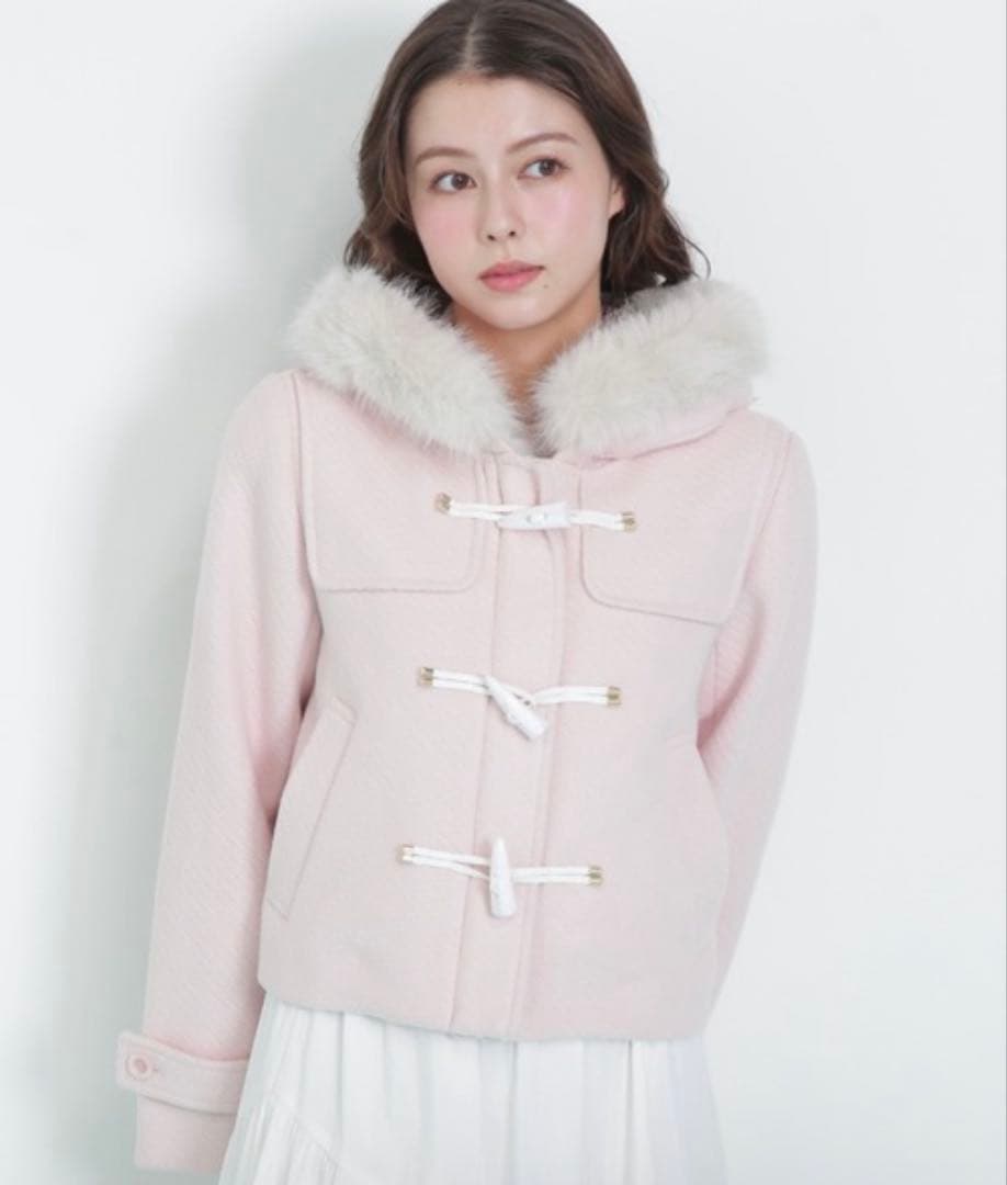 JILL by JILL STUART フェイクファー付ショートダッフルコート